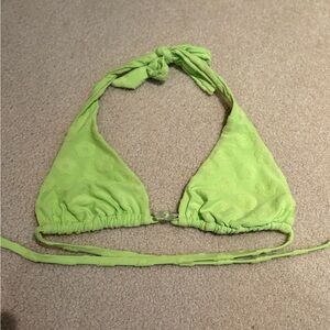 Green Halter Bikini Top